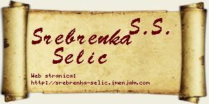 Srebrenka Selić vizit kartica